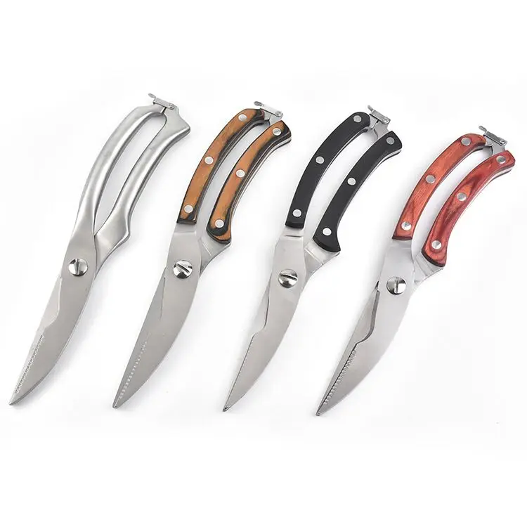 Stainless Steel Cut Bone Scissors Strong Chicken Bone Scissors Multi-functional Fish Food Cut Bone Kitchen Scissors