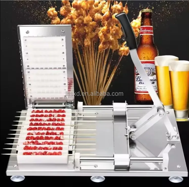 Strip the Skewers Meat Threading Machine/Electric Commercial Mutton Shashlik Machine