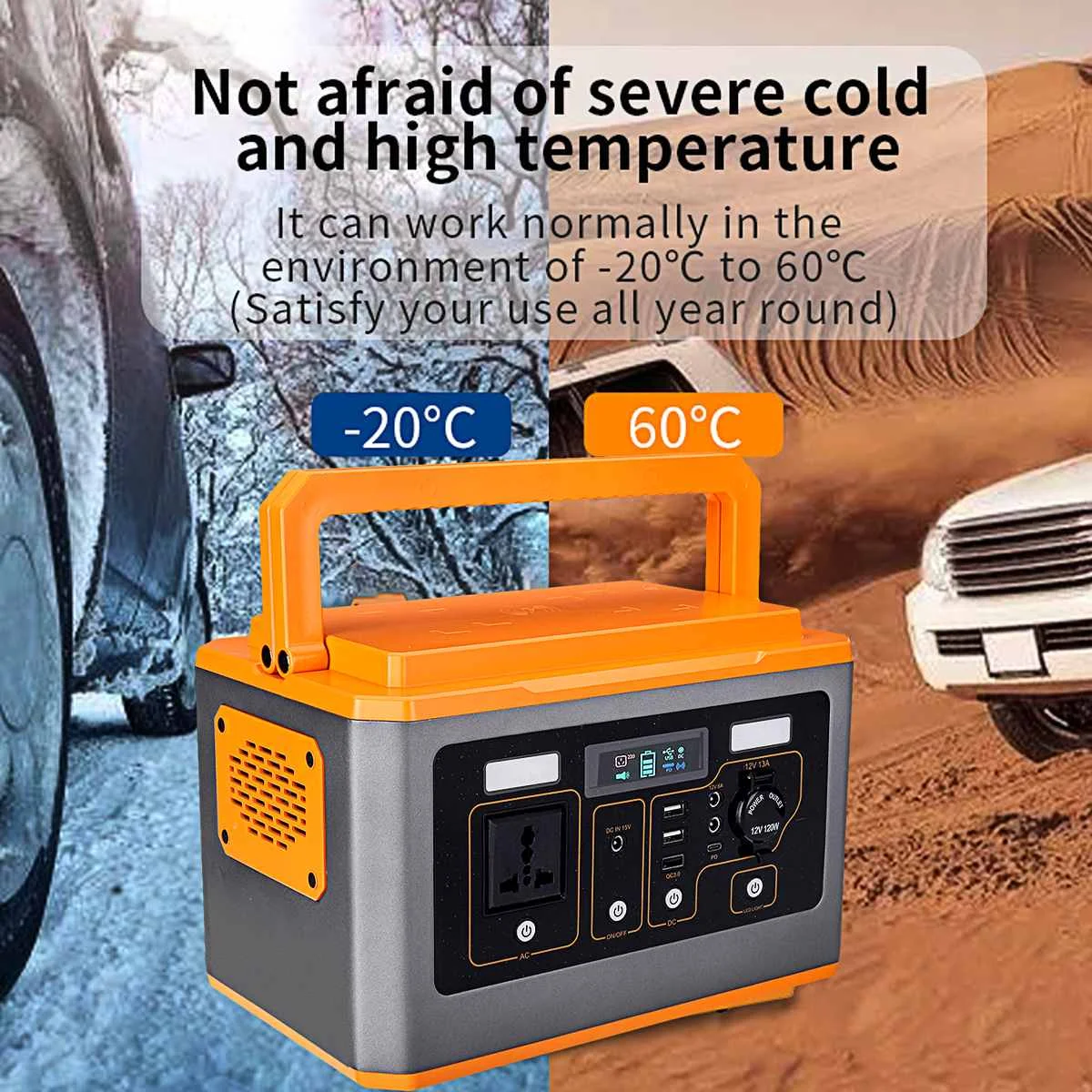 Solar Generator Ac Dc Usb Multi Power Bank Station Power Supply 500w Camper Power Storage