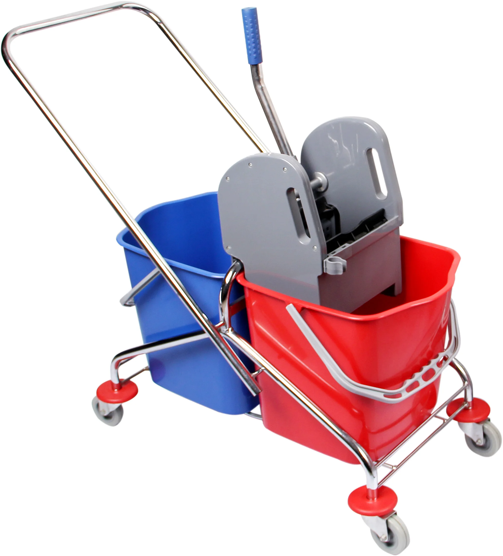 Double Bucket Mop Wringer Trolley down Press Cleaning Quiet Wheels for Cleaning Carts