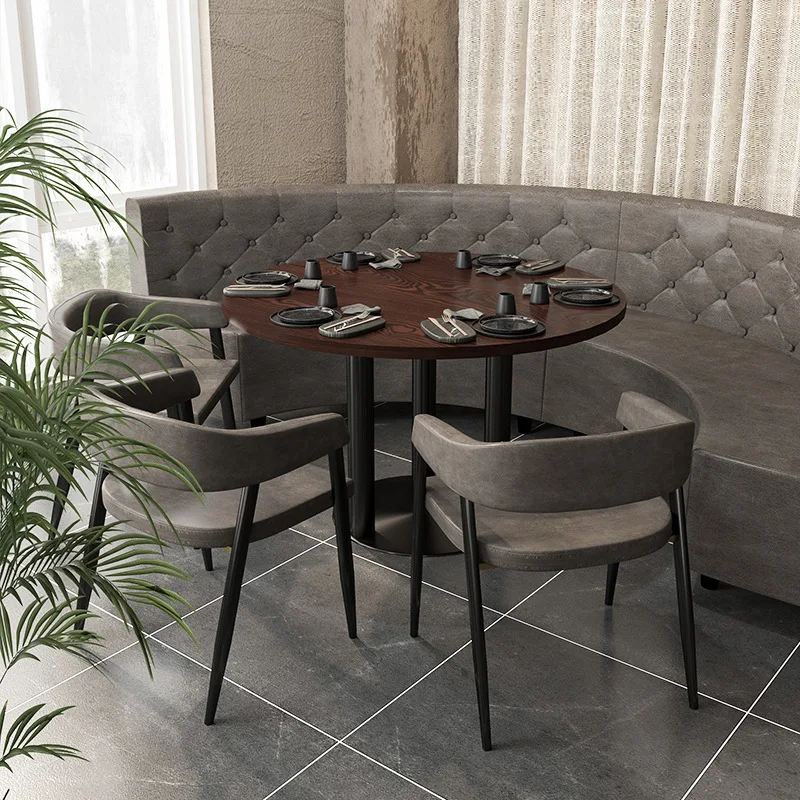 rectangle dining set light luxury coffee shop table furniture chair set vintage cafe shop restaurant furniture set