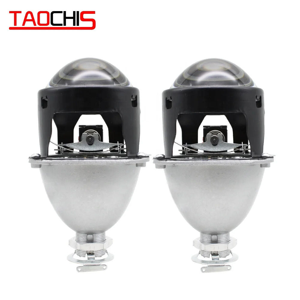 TAOCHIS Car Head light 2.5 inch Mini HID Bi-xenon Projector Lens universal Auto head lamp with high low beam H1 Xenon Bulbs