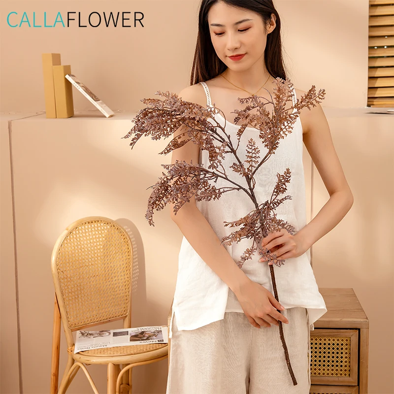 Прямая продажа с завода искусственные сухие ветки MW82105 двумя вилками противотуманные искусственное пластиковое растение 90 мягкий резиновый материал для украшения вечеринки