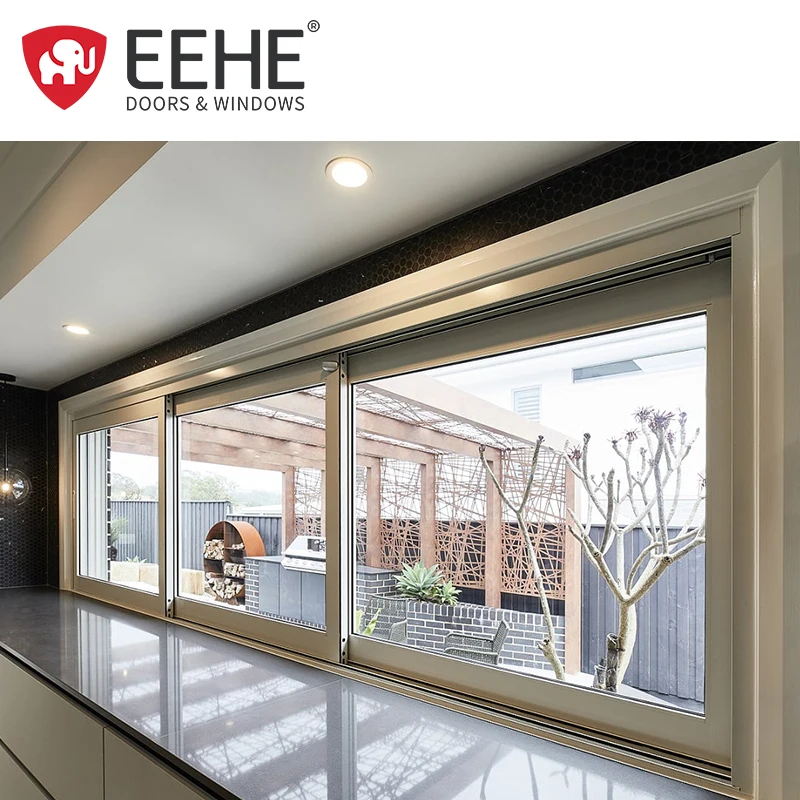 eehe Good Price Panoramic Glass Sliding Window Aluminum Residential Sliding Window