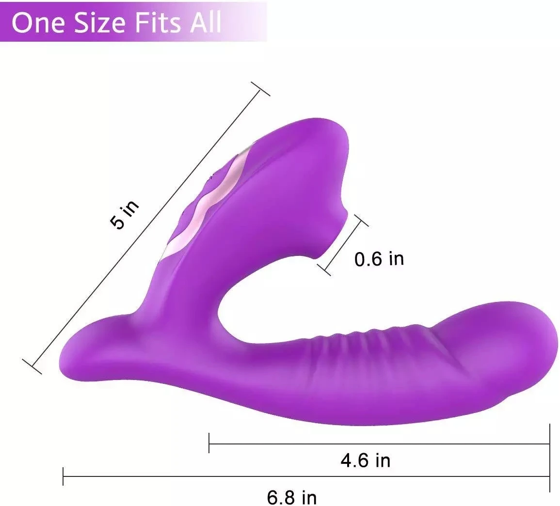 Clitoral Sucking Vibrator G Spot Clit Dildo Vibrators Waterproof Rechargeable Clitoris Stimulator with 10 Suction and Vibration