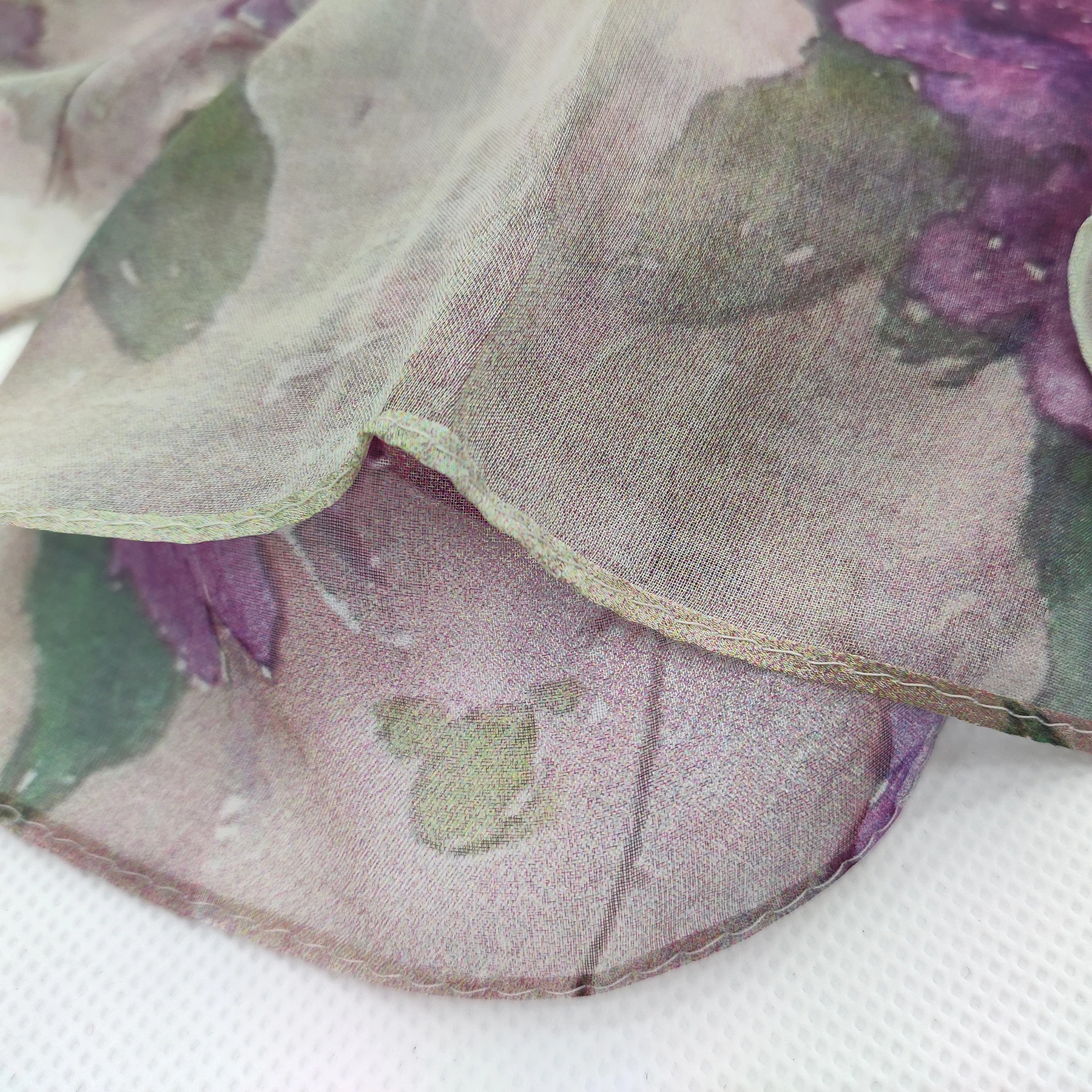 
Premium Quality Colorful Flowers Printed Shawls Pashmina 100% Pure Silk Scarf Gift For Women 