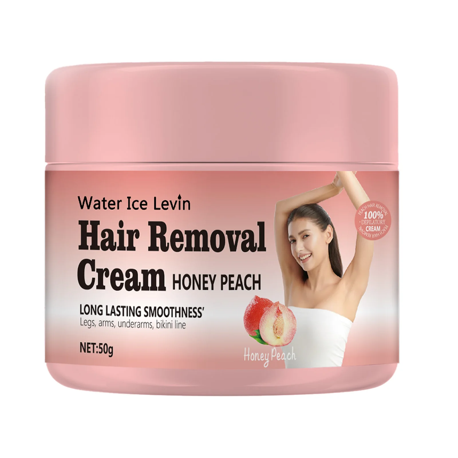 Peach Hair Removal Cream Advanced Cleaning and Skincare Smooth Skin Suitable for Both Men and Women