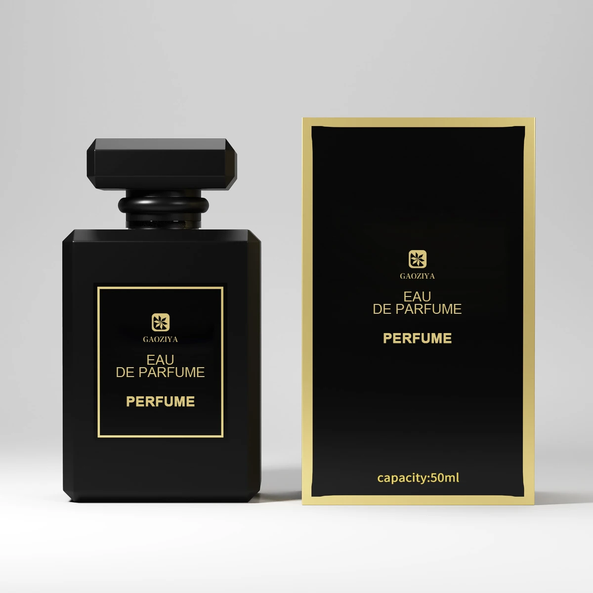 Luxury Women 30ml 50ml Square Spray Glass Perfume Bottle 50ml Wholesale