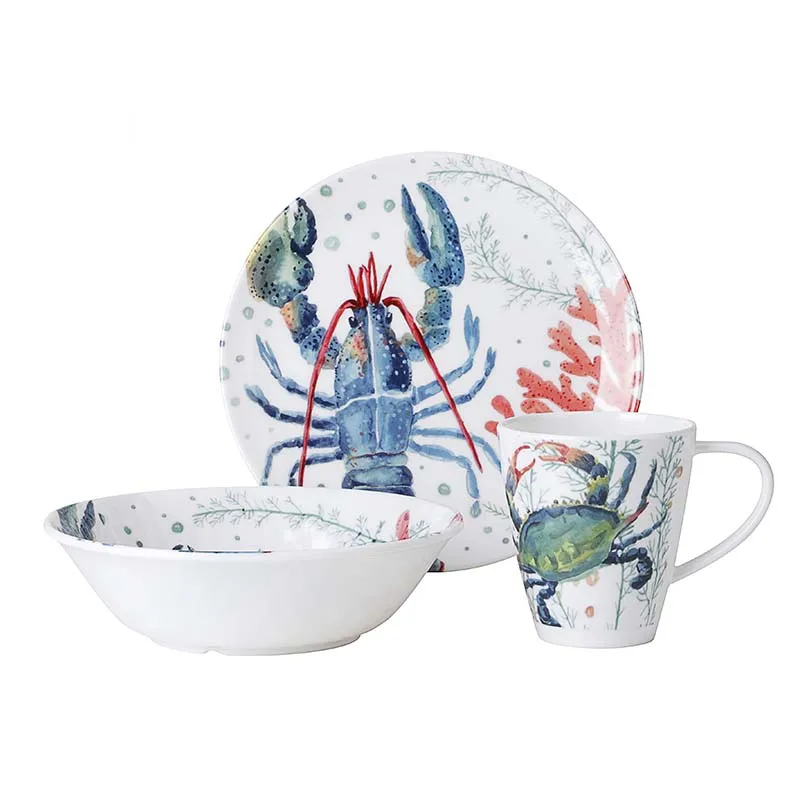 Kuwai Market Dishwasher Safe Sea Star A Grade Melamine As Bone China Dinnerware