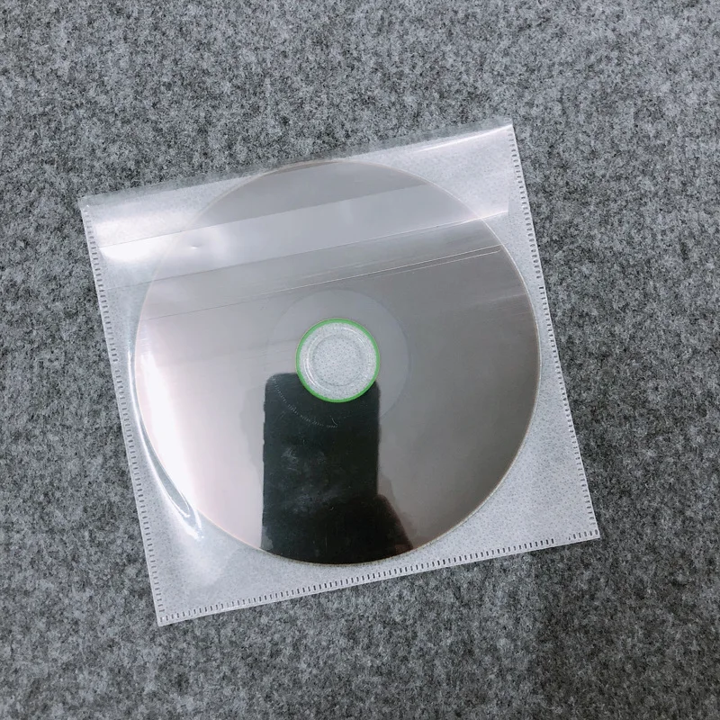 Transparent Plastics CPP Cd Cover cd dvd plastic cd sleeve/CD packing/CD pouch with flap