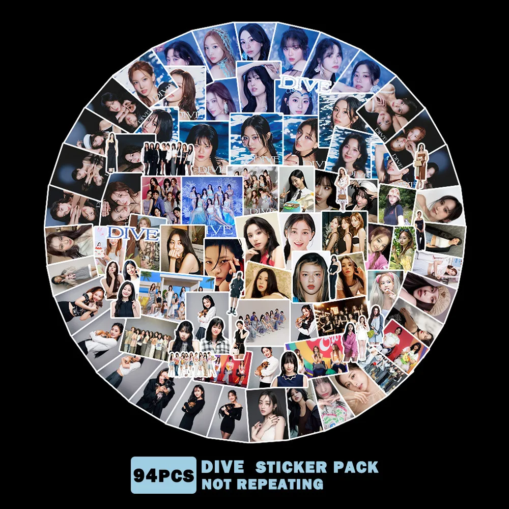TW DIVE kpop stickers waterproof vinyl cartoon laptop water bottle luggage girl sticker decorative stickers kpop