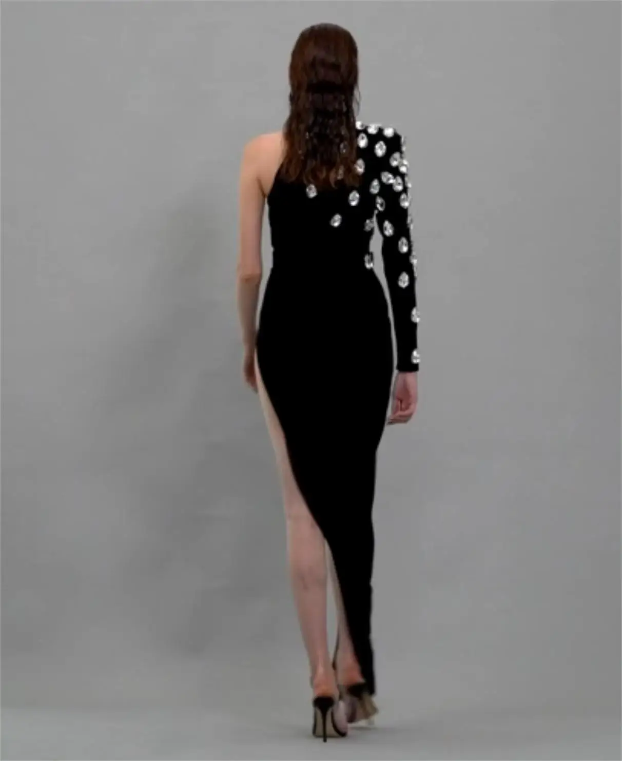 High Quality Single Shoulder Rhinestone Design Bandage Dress Stylish Elegant Ladies Sexy Women Summer Casual Party Evening Dress