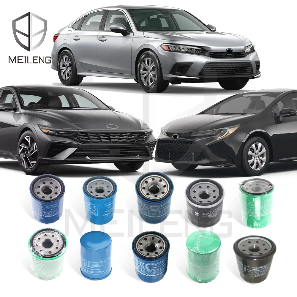 MEILENG Cost-Effective Auto Engine systems Car Filtros de aceite For All Honda Hyundai Nissan Toyota Engine parts Oil filter