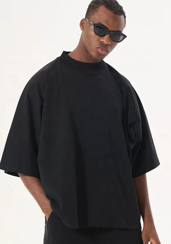 Oem oversized tshirt 300 gsm heavyweight t-shirt acid wash t-shirt oversized boxy fit cropped t-shirt tshirt manufacturer