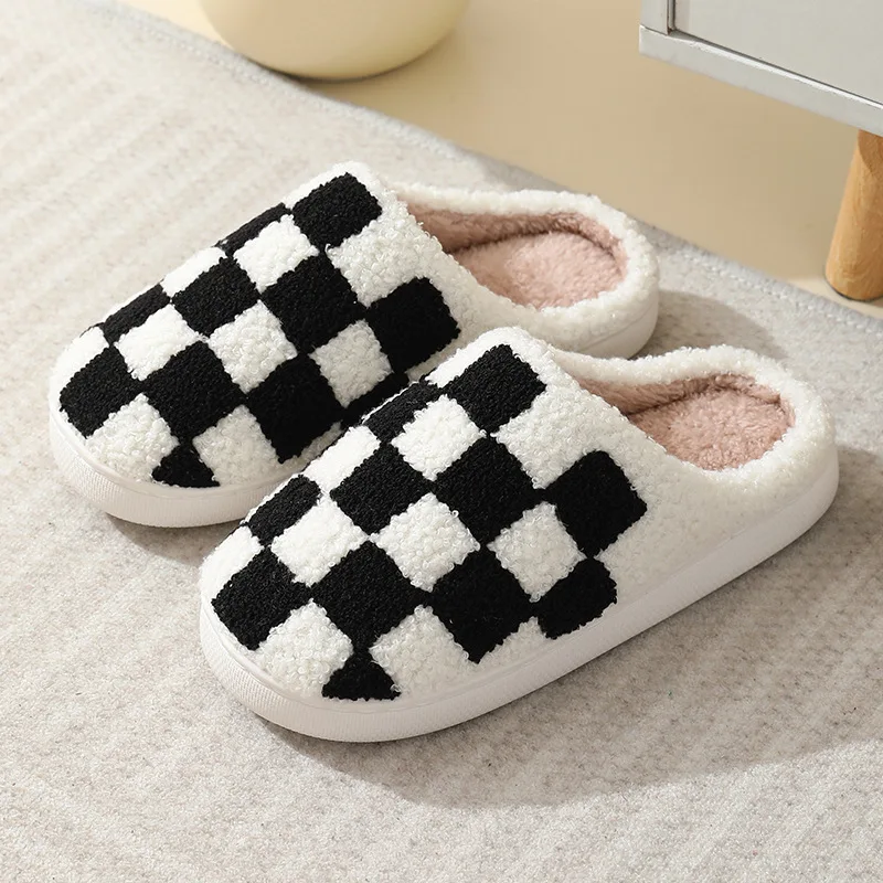 Top sale guaranteed quality men women winter warm cotton home slippers with new style