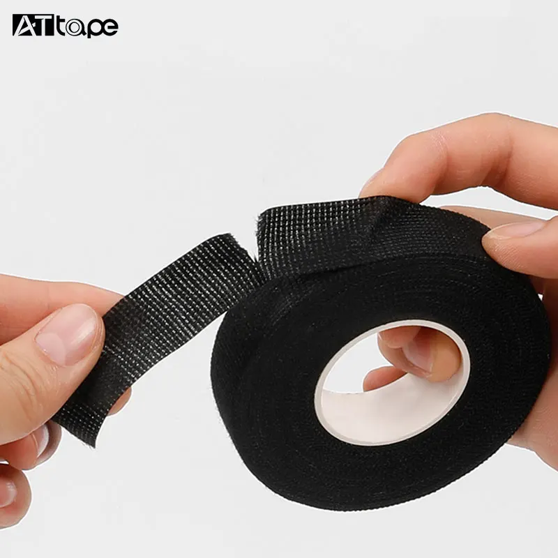 Custom Black Heat Resistant Auto Wire Harness Cloth Strong Adhesive Tape Cloth Car Electrical Tape Wire Harness Wrapping Tape