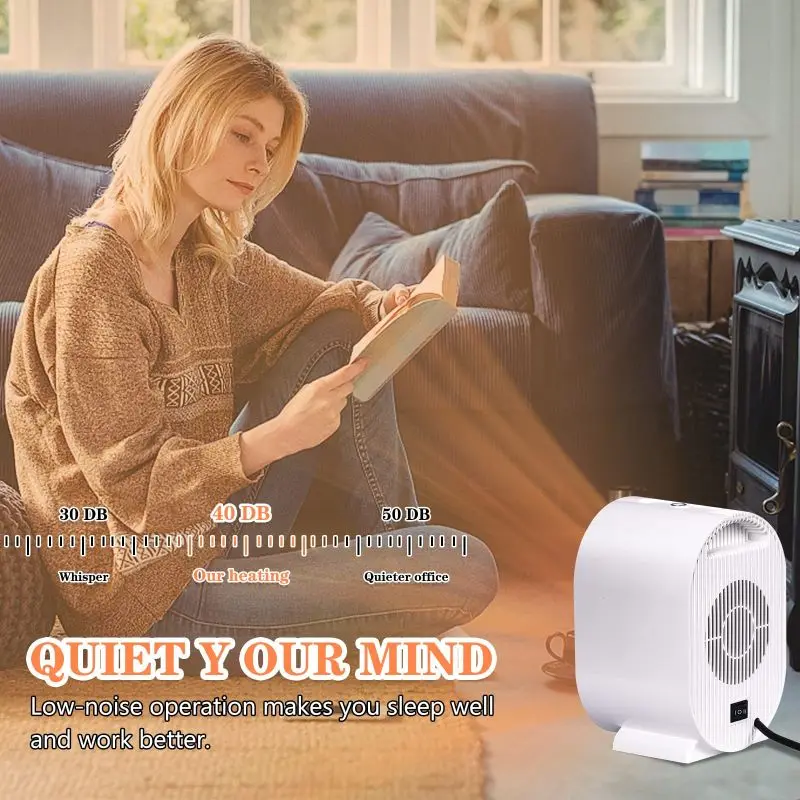 Maist2022 Fan Heater Use PTC Heater Fan Maxi Heat Ceramic for Desktop Office Electric 1200W Waterproof Ventilation of The Car