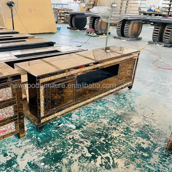 Modern Luxury High Gloss Tv Stand Led Lights Floor Tv Stands Wall Unit Tv Cabinets With Fireplace