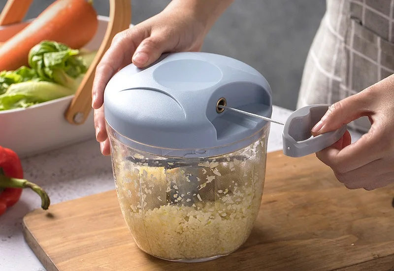 Kitchen Vegetables Blender Garlic Cutter Chopper Machine Mini Manual Food Meat Vegetable Garlic Crusher Grinder