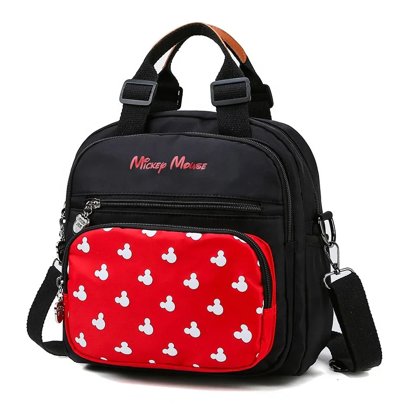 multifunction cute cartoon print zipper shoulder nappy diaper backpack bag small mickey diaper bags