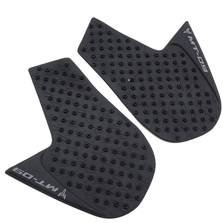 REALZION Motorcycle Tank Black Grip Pads Protector Sticker Decal Gas Knee Traction For Yamaha MT09 2013-2016