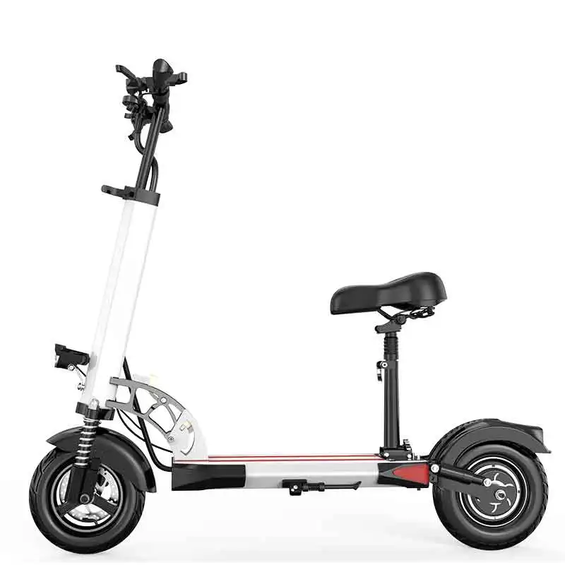 10inch  48v 500w 16AH off road two wheel folding electric scooter