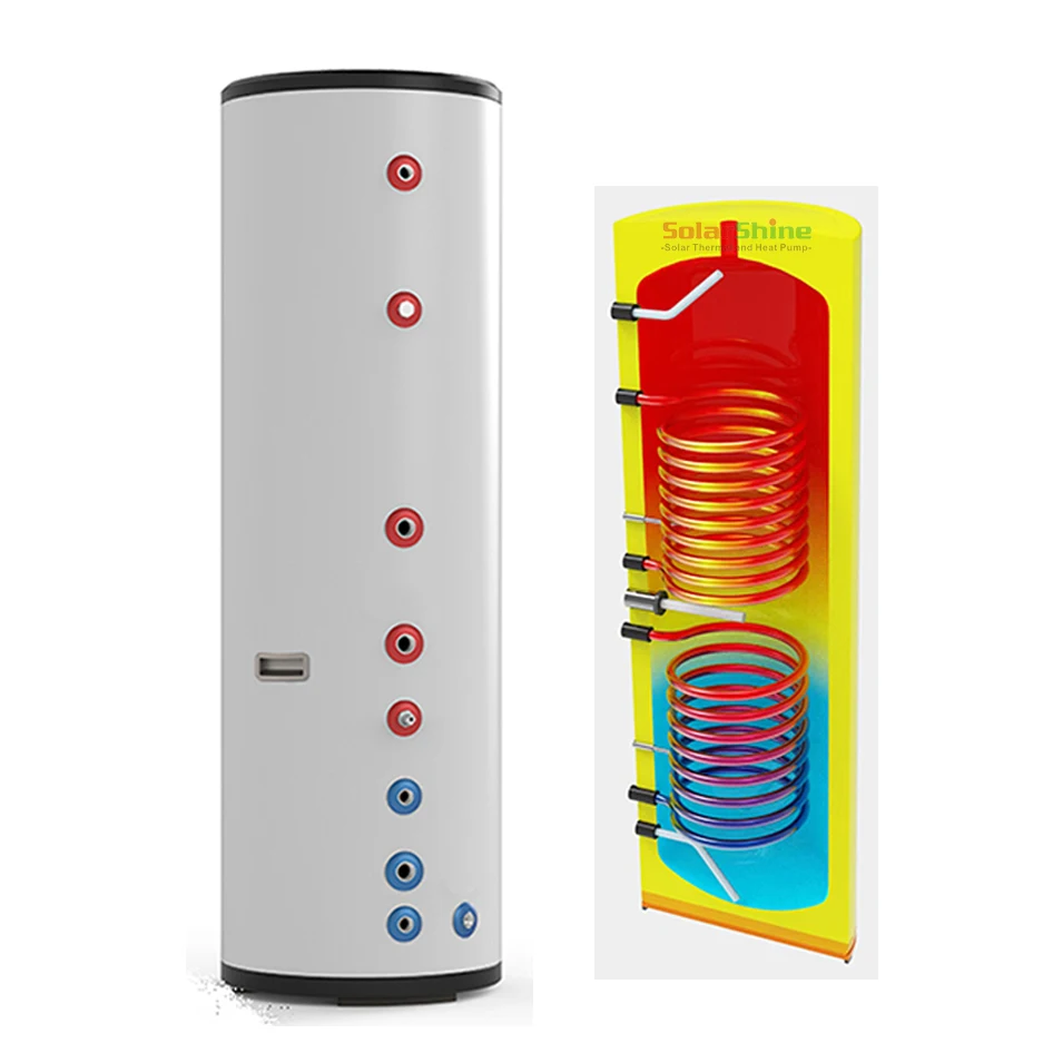 good price wholesaleSUS304 / SUS316  800L /1000L / 1500l/2000l big hot water cylinder freestanding domestic hot water boiler