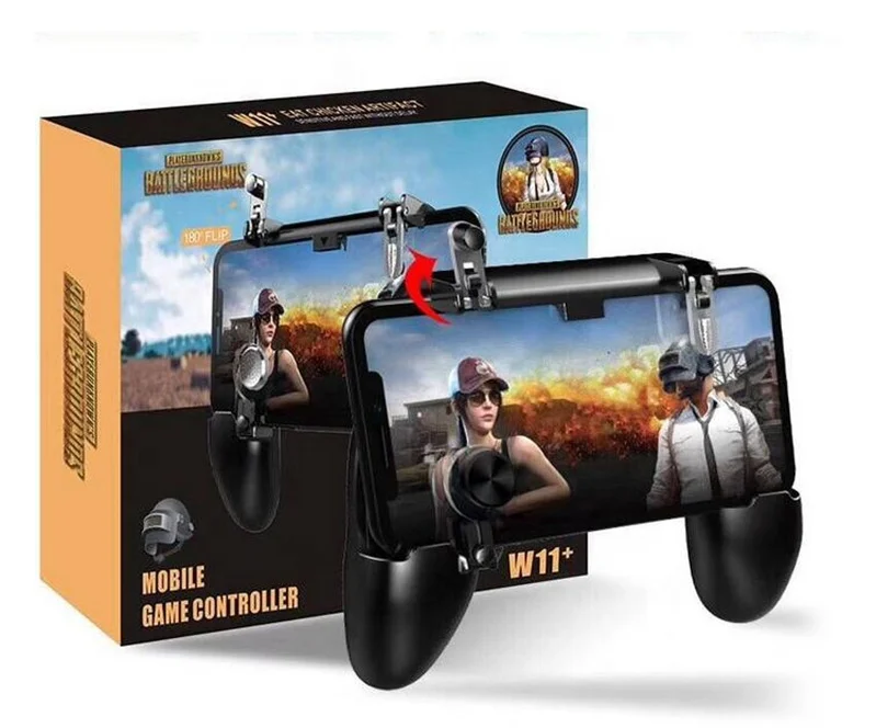 Dropshipping  Mobile Gaming W11+ L1R1 Fire Trigger Gamepad Shoot Aim Button 3 in 1 Mobile Joystick Controller for Pubg