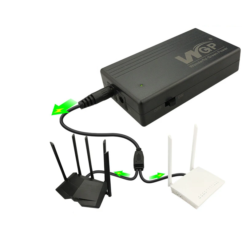 router DC mini ups UPS 5V 9V 12V Backup Online Battery Supply power bank mini ups for wifi router