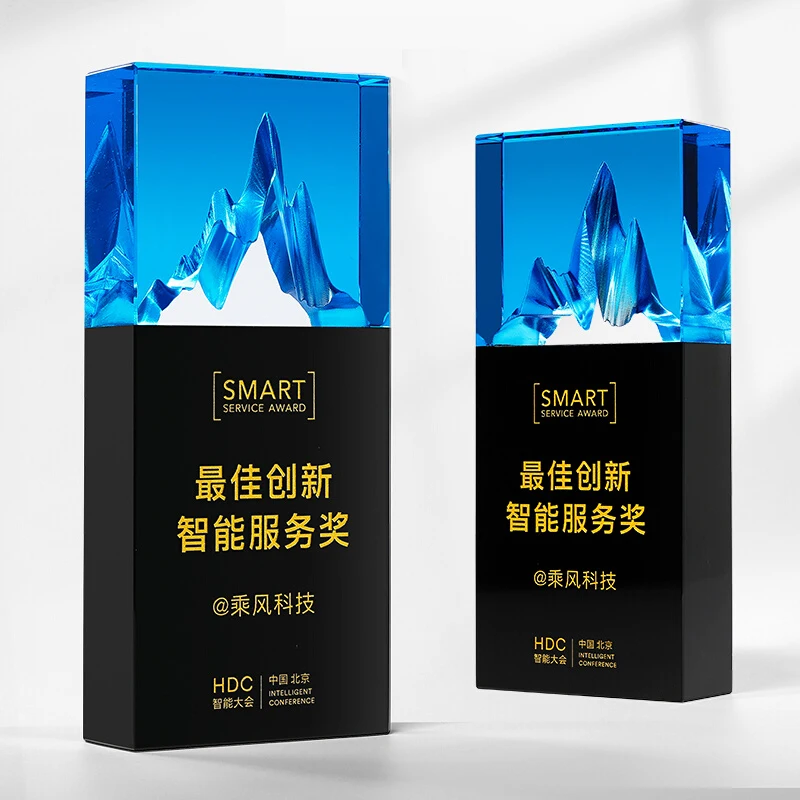 Пользовательские креативные глазурные горные хрустальные медали трофеи резной хрустальный высококачественный наградной стеклянный трофей