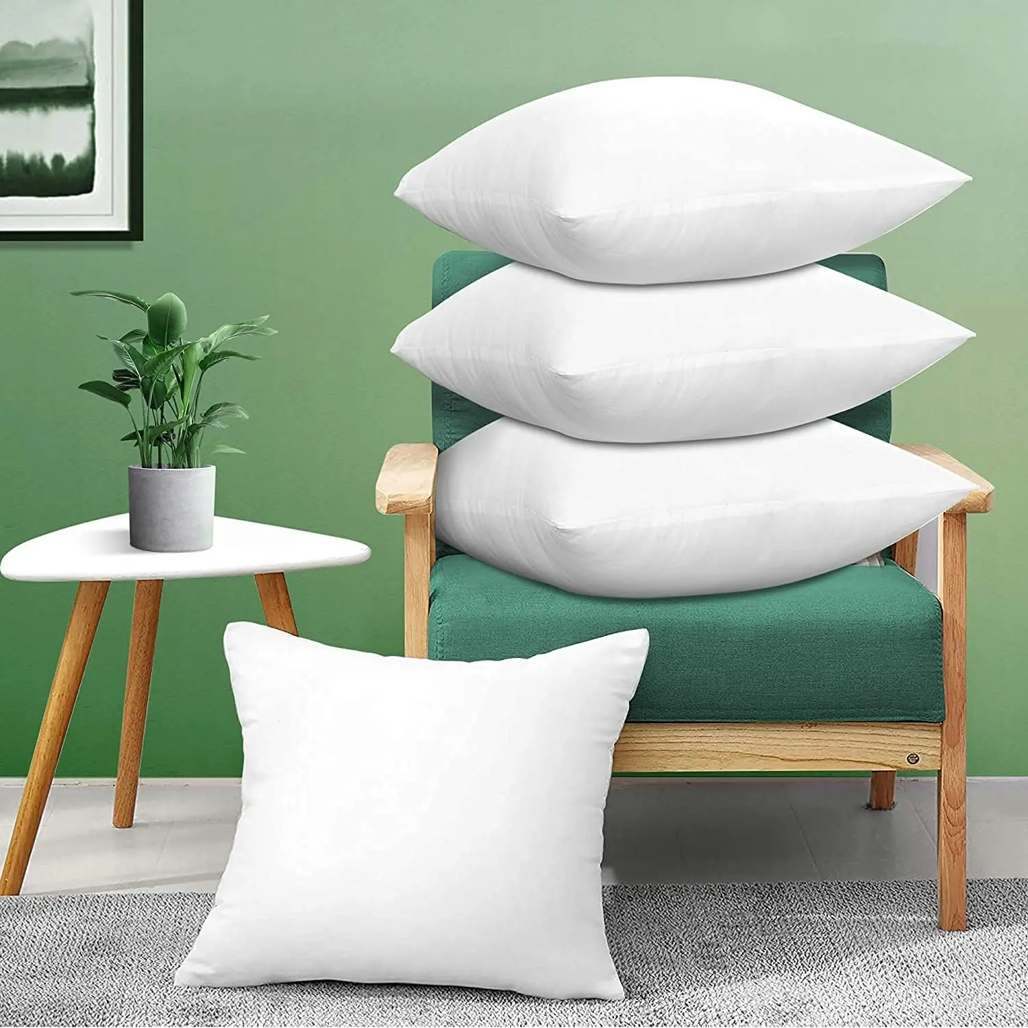 White Pure Cotton Pillow Core 45x45 Polyester Fiber Inside Material of the Pillow Interior Pillows Inner