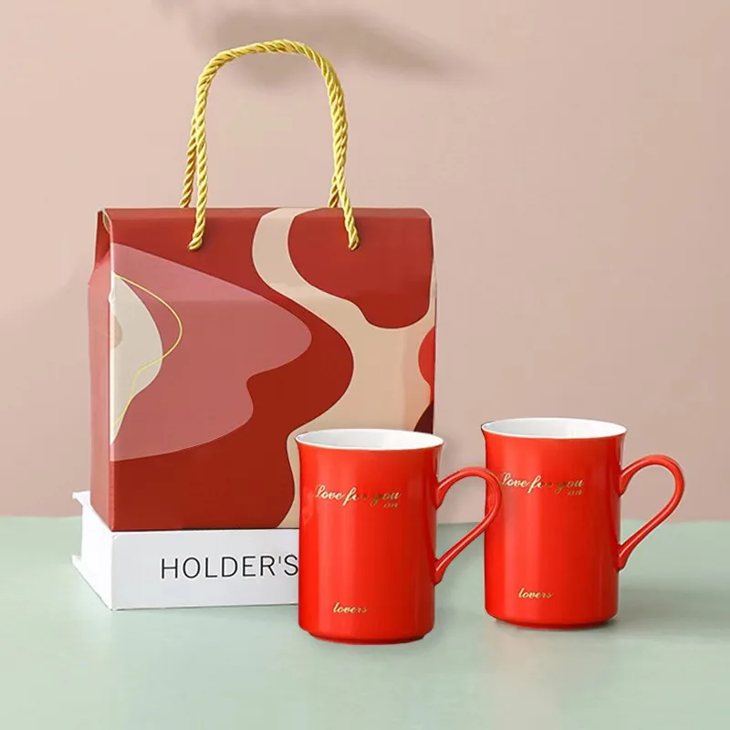 luxury gift set wedding gift box set opening small gift bear Mug customized logo porcelain cup