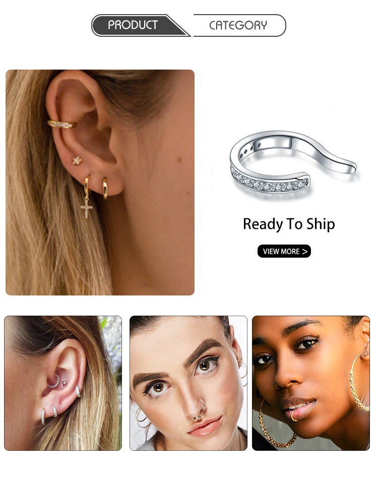 16G  Stainless Steel Cz Septum Clicker Piercing Hinged Segment Ring Diath Helix Nose Hoop Ring