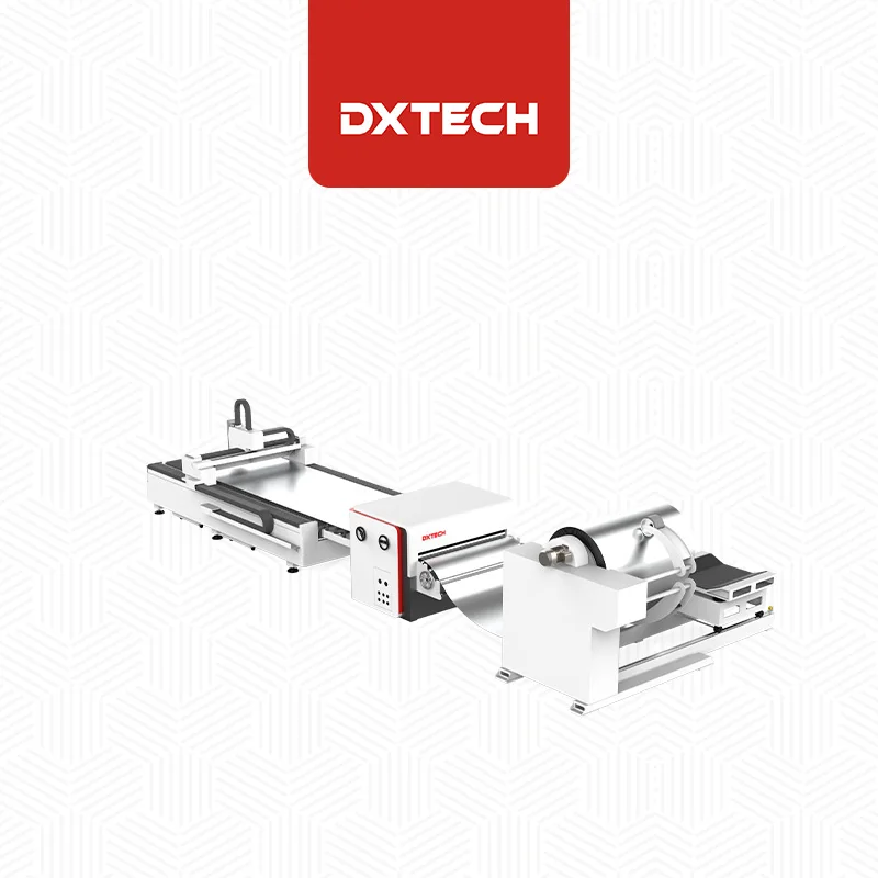 Dxtech четыре функции материала намотки лазерной резки с 3000*1500 мм стол