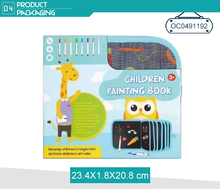 Детские книжки-раскраски из ткани для раннего развития 2020 игрушка рисования