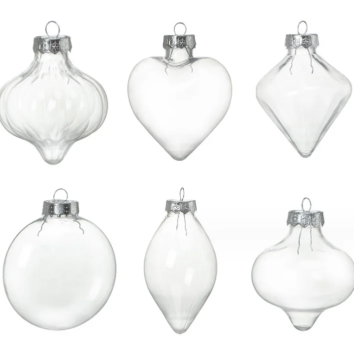 Christmas Diy Gift Clear Open Photo Ball Plastic Transparent Ornament Hanging Tree Holiday Party Supplies Decor