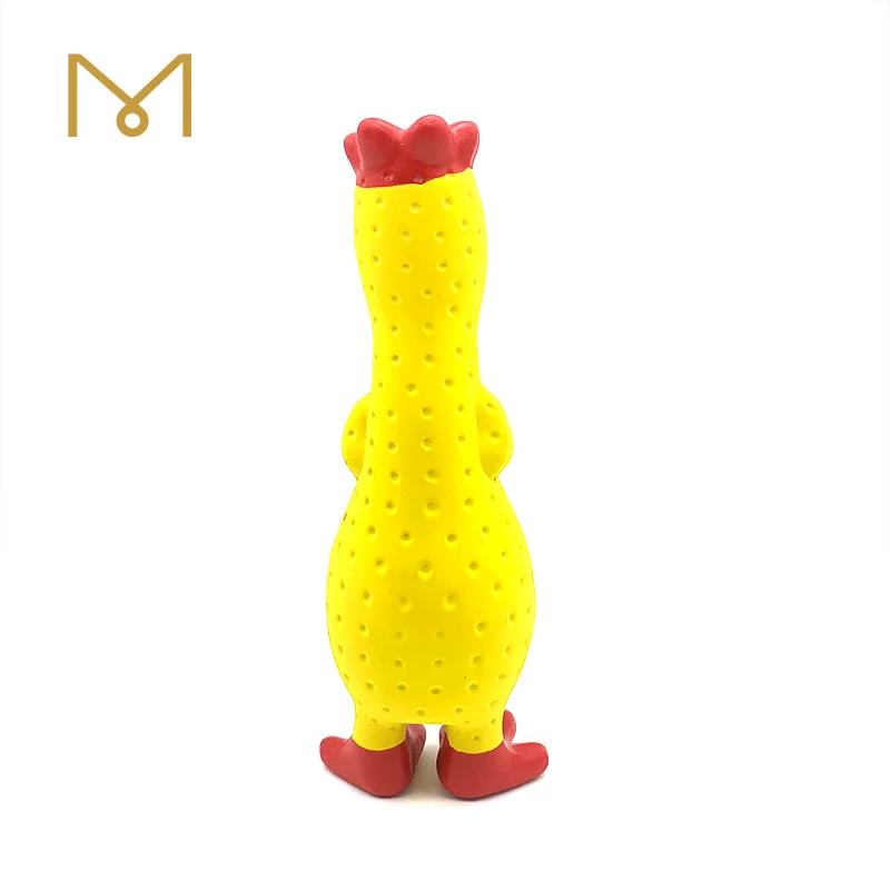 Squeaky Rubber Item Dog Hot selling Latex Aggressive Chewing Screaming Rooster Chicken Play Pet Toy For Medium dogs 2024