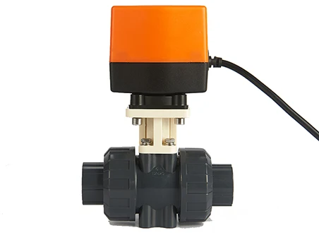 Winvall DC Electric Actuator  2 way 1/2' 3/4inch 1 in PVC Motorized Ball Valve Electric Plastic Control 2 Way Ball Valve