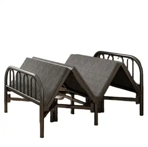 Wholesale middle east modern cheap comfortable metal single folding bed with mattress