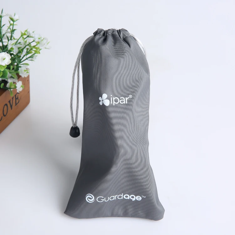 High quality cheap Black leather waterproof cosmetic travel bag pu drawstring bag