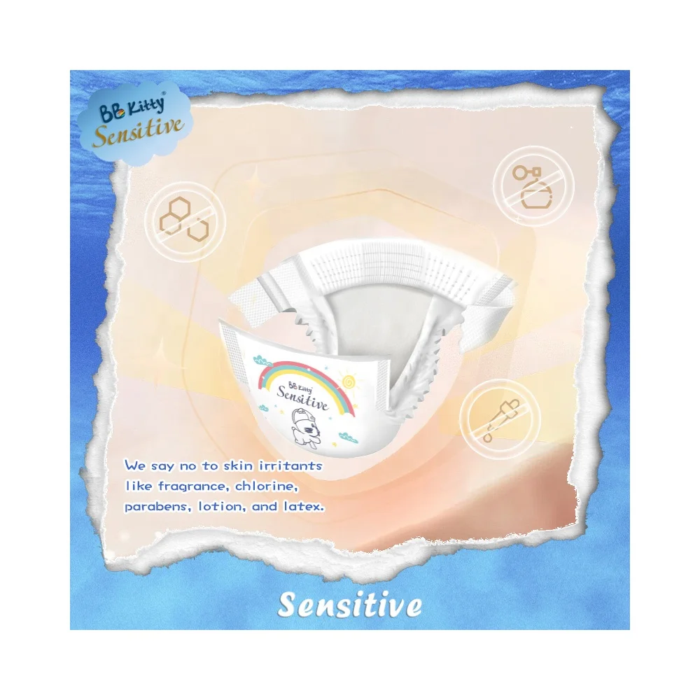 BB Kitty Sensitive Cotton Babi Product Diaper And Wipes Printed Ecological Babberz Baby Diapers Wholesale