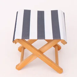 Outdoor solid wood fishing chairs portable canvas folding stool camp chair