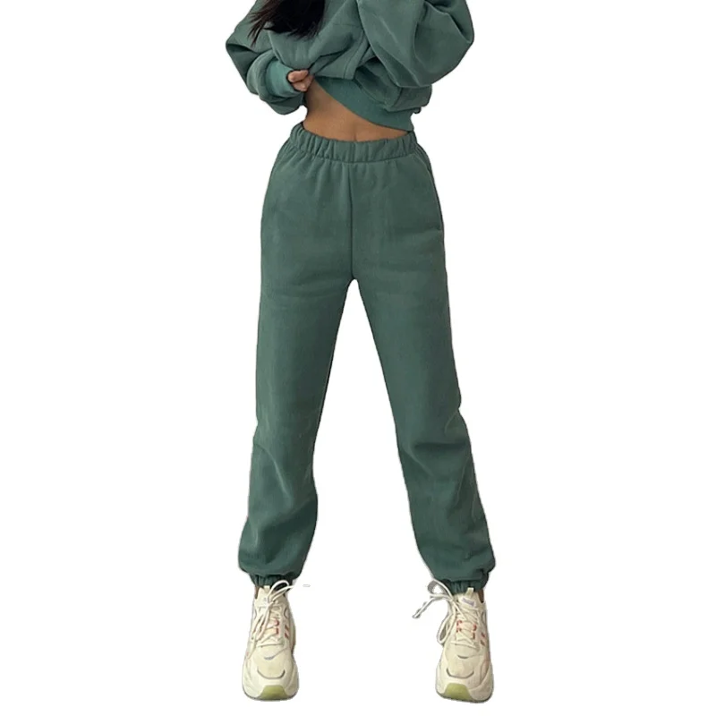 Loose Plus Velvet Sports Leisure Trousers Tied Feet Outdoor Street Running Sports Cotton Pants