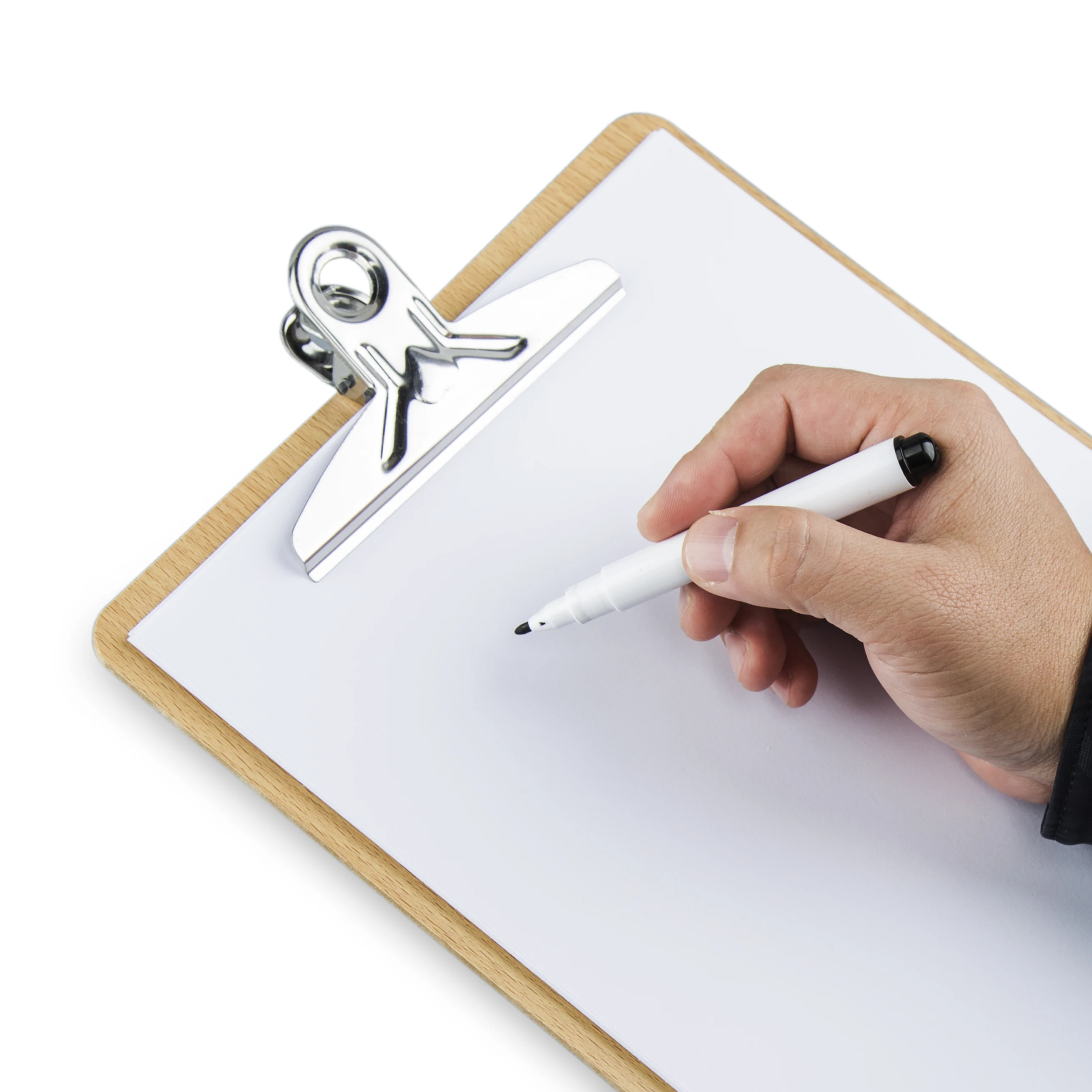 Handheld A4 9x12 Melamine Butterfly Design Whiteboard MDF Wooden Clipboards Paper Metal Aluminium Materials Stationery Board