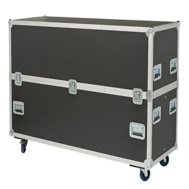 USER ADJUSTABLE ROAD CASE FITS 2 SCREENS BETWEEN 60-85'