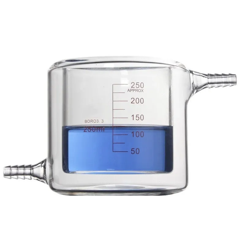 Горячая Распродажа высококачественный двухслойный лабораторный жаккардовый стакан стеклянная реакционная бутылка для продажи
