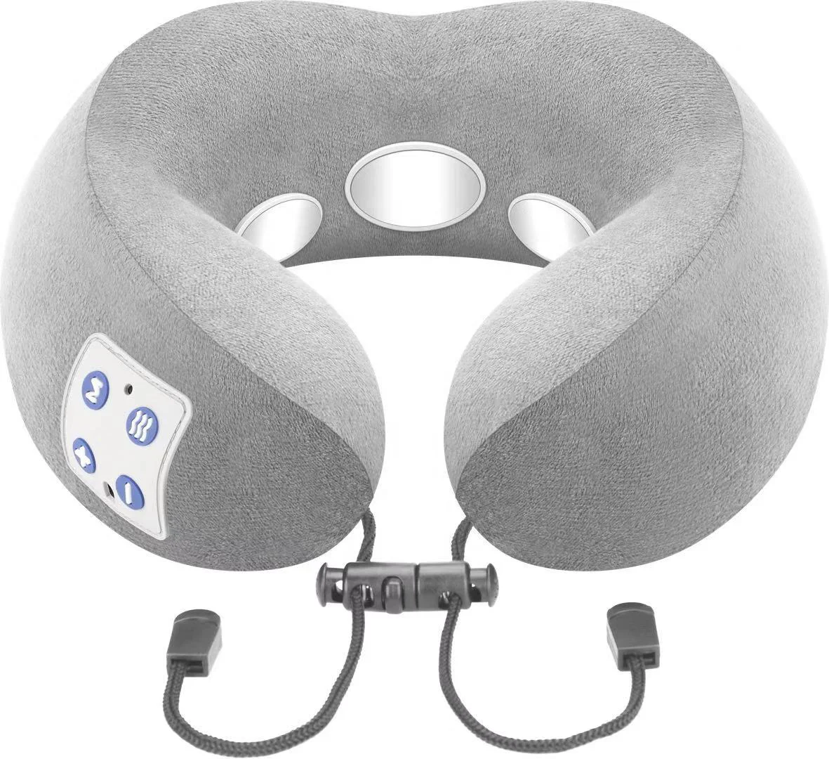 New Traveling Neck Pillow with Massage U Shape VELVET and MEMORY FOAM Neck Massage Pillow Tens Pulse Neck Massager
