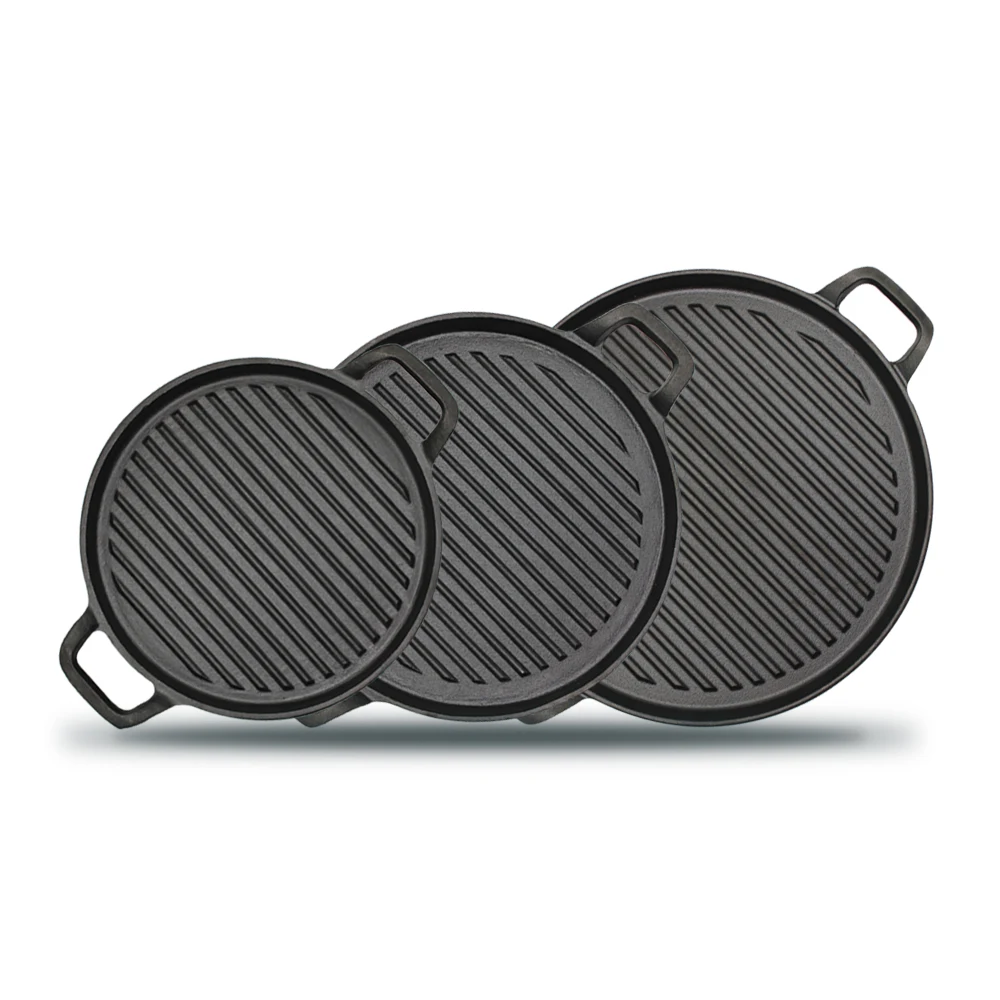 Cast Iron Griddle Roasting Grill Pan Outdoor Bbq Skillet Griddle Pan Barbecue Nonstick Griddles & Grill Pans For Stove Top