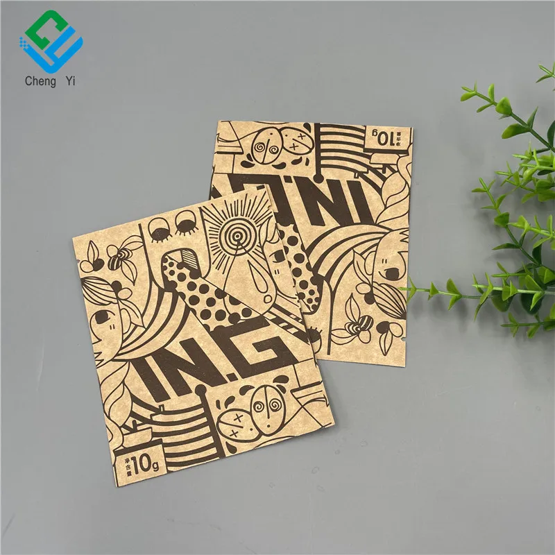 Heat Seal Custom Logo Tea Bag Drip Coffee Packaging Powder bag 3 Side Seal Sachets For Energy Granola Bar
