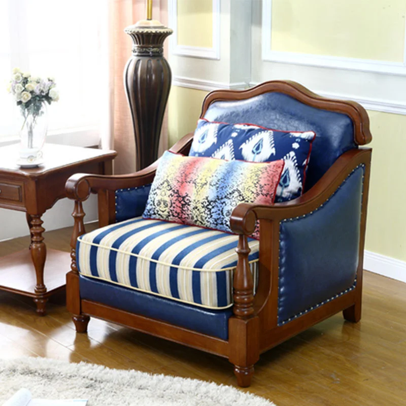 Customized Strong And Durable American Style New Classical Leather Corner Sofa